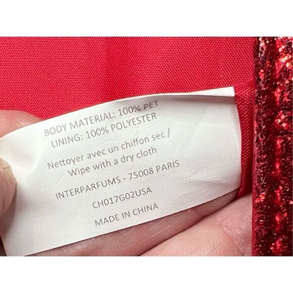 Jimmy Choo Parfume‎ Red Glitter Good Chain Clutch Shoulder Handbag COA - Picture 5 of 11